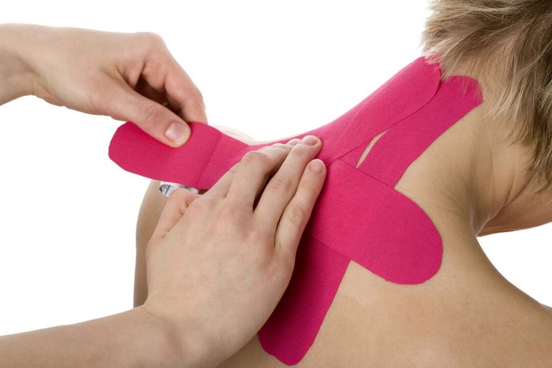 neck taping in osteochondrosis