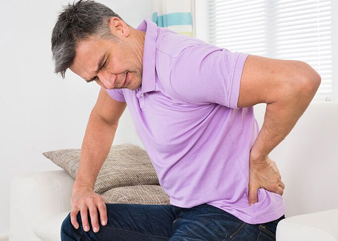 lower back pain in man