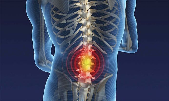 pain in the lumbar region